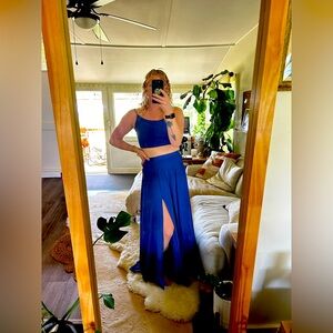 Two Pice Royal Blue Dress
